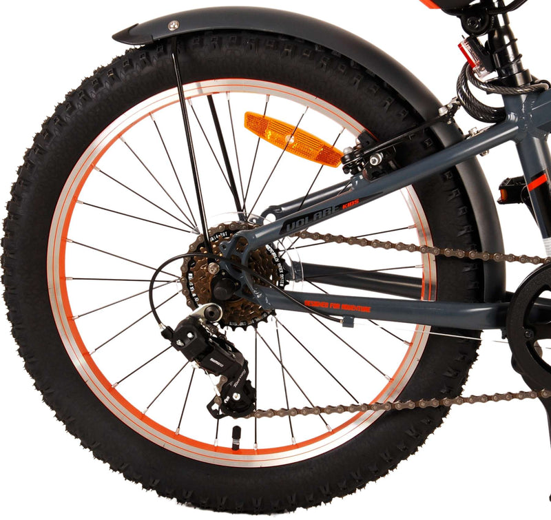 Load image into Gallery viewer, Volare Rocky Kinderfiets - 20 inch - Grijs Oranje - 6 speed - Prime Collection