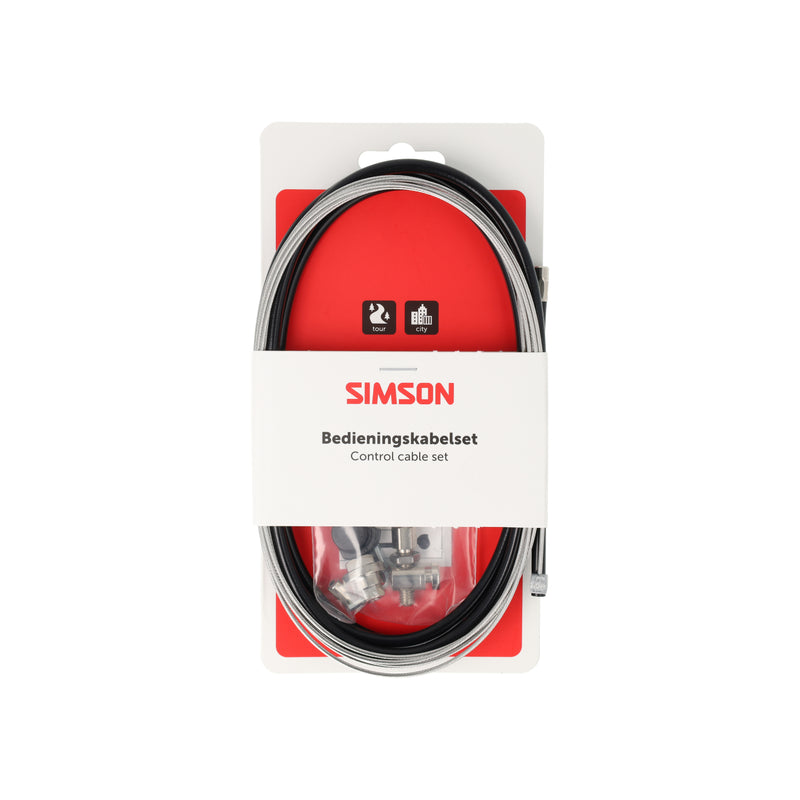 Chargez l'image dans la visionneuse de la galerie, Simson remkabelset compleet rvs shimano rollerbrake zwart