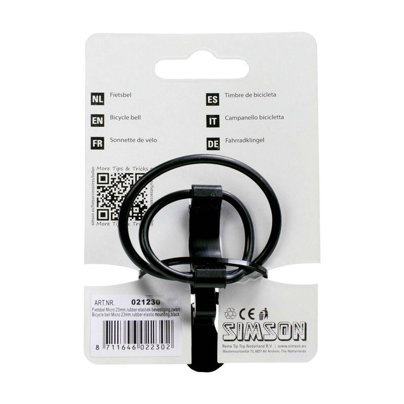 Load image into Gallery viewer, fietsbel Micro 23 mm koper zwart