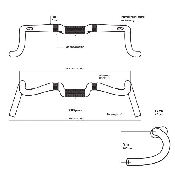 Load image into Gallery viewer, Deda Stuurbocht Gera Gravel 440mm POB 31,7mm carbon