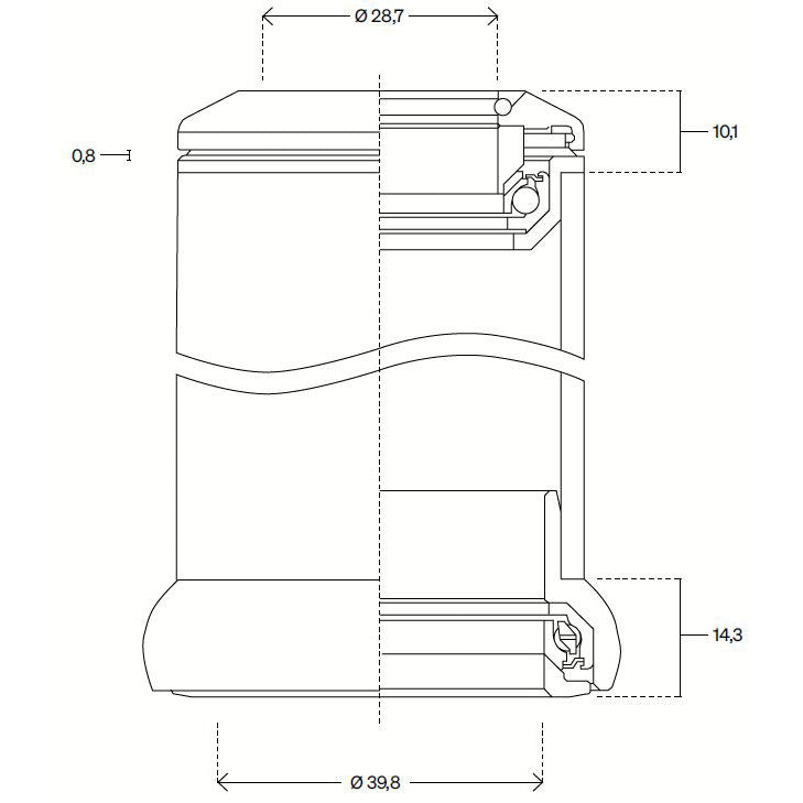 Load image into Gallery viewer, Deda Balhoofdstel 1 POB Semi integrated