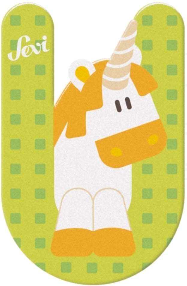 Load image into Gallery viewer, Sevi letter u unicorn: 10 cm (83021)