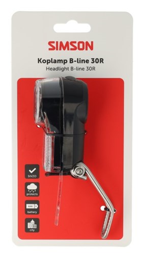 Cargue la imagen en el visor de la galería, Simson koplamp aurora b-line 30r batterij