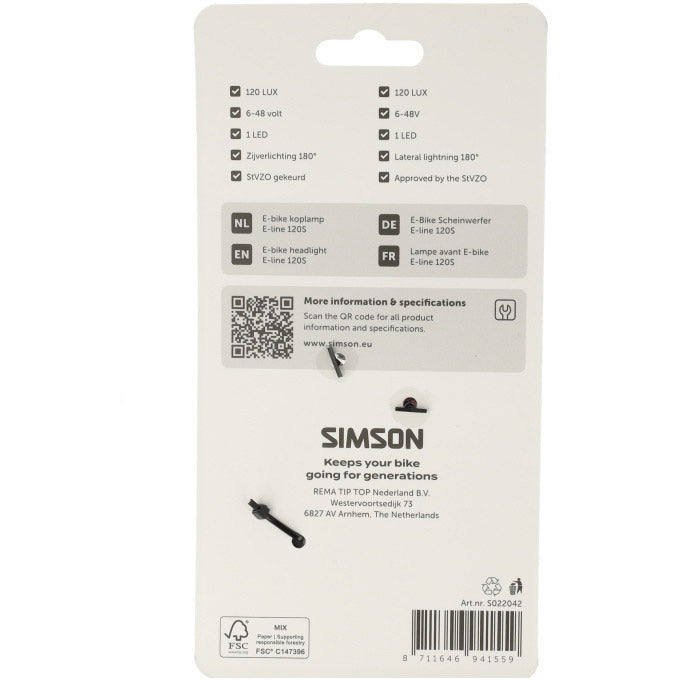 Load image into Gallery viewer, Simson koplamp aurora e-line 120s