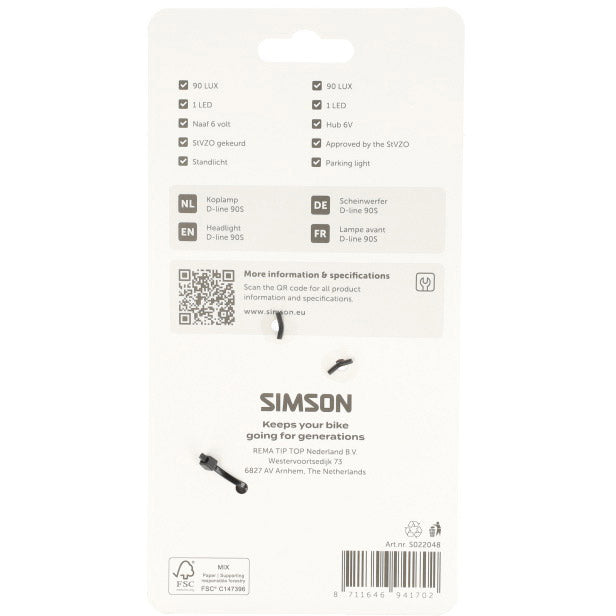 Chargez l'image dans la visionneuse de la galerie, Simson koplamp aurora d-line 90s - dynamo