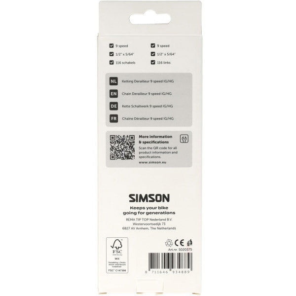 Cargue la imagen en el visor de la galería, Simson ketting derailleur 9v hg