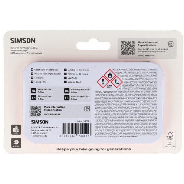 Chargez l'image dans la visionneuse de la galerie, Simson reparatiedoos e-bike op kaart