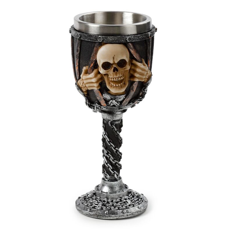 Cargue la imagen en el visor de la galería, Schedel met ketting decoratieve kelk
