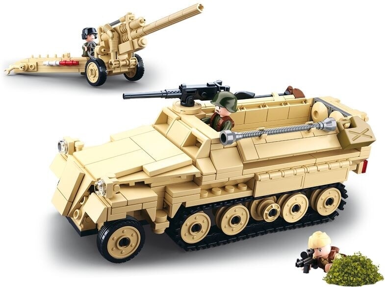 Load image into Gallery viewer, Sluban army wwii halftrack met kanon (m38-b0695)