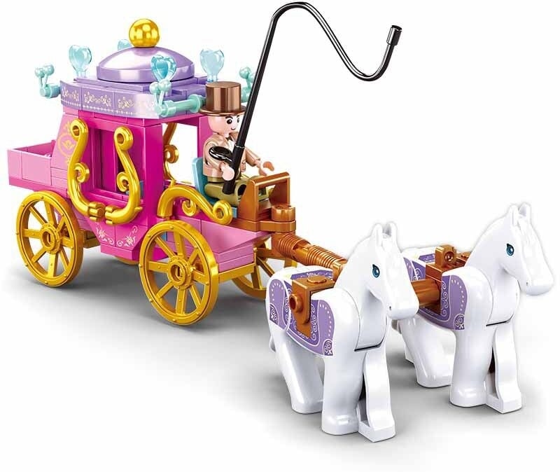 Load image into Gallery viewer, Sluban girl's dream koets met 2 paarden (m38-b0872)