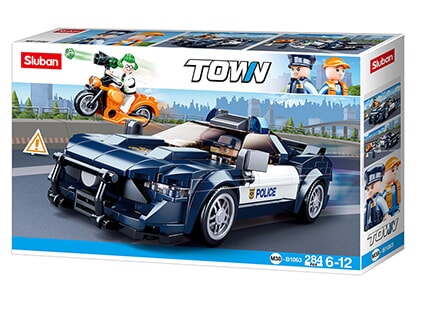 Load image into Gallery viewer, Sluban town snelle politiewagen (m38-b1063)