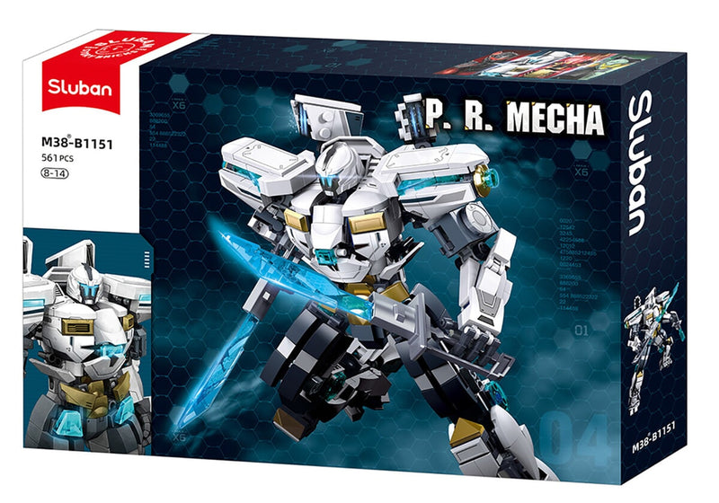 Load image into Gallery viewer, Sluban p.r. mecha wit grijs (m38-b1151)