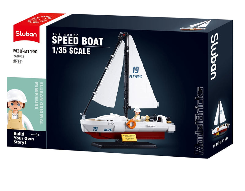 Load image into Gallery viewer, Sluban modelbricks de rodeo speedboot (m38-b1190)