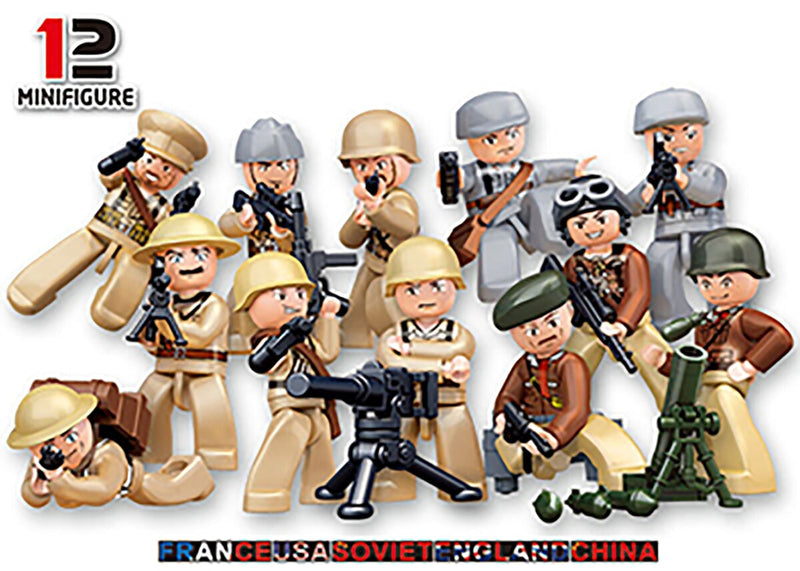 Load image into Gallery viewer, Sluban army wwii soldaten 60st. polybags (m38-b0580)