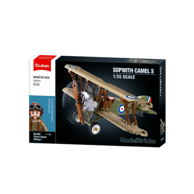 Load image into Gallery viewer, Sluban modelbricks jachtvliegtuig sopwith camel s 1 35 (m38-b1293)