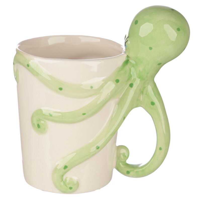 Load image into Gallery viewer, Lisa parker octopus gevormd handvat keramiek mok