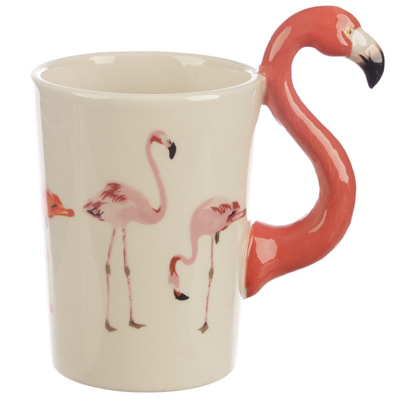 ギャラリービューアに画像をロードする, Flamingo roze - gevormd handvat keramiek mok
