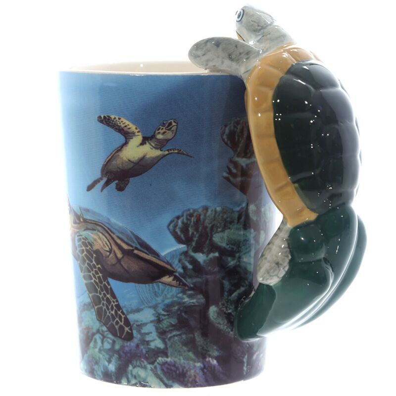 ギャラリービューアに画像をロードする, Schildpad - gevormd handvat keramiek mok