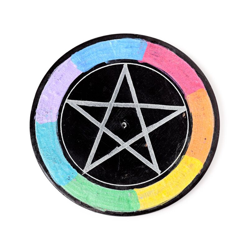 ギャラリービューアに画像をロードする, Zeepsteen chakra pentagram ster wierookhouder schaaltje