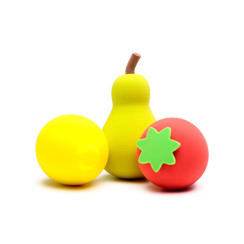 Cargue la imagen en el visor de la galería, Zomerfruit set van 3 makeup sponsjes