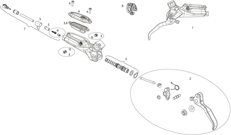 Load image into Gallery viewer, Sram bremshebel brake lever matt black