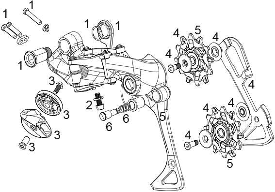 Load image into Gallery viewer, Sram schaltwerk x01 dh rear derail. x01 dh short cage 26t