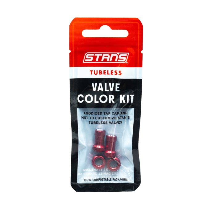 Afbeelding laden in galerijviewer, Stan's tubeless valve color kit - red