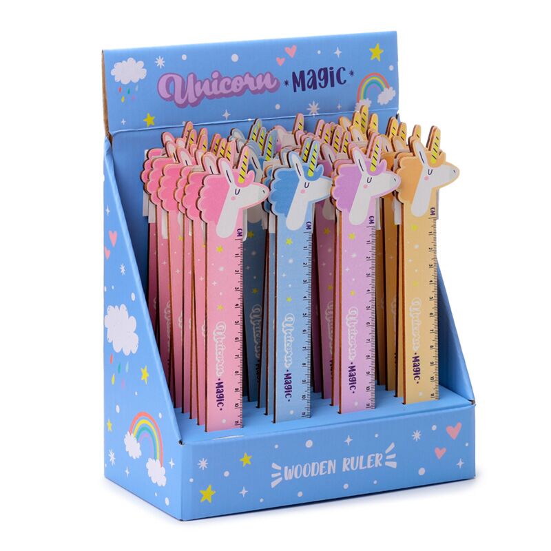 Laden Sie das Bild in Galerie -Viewer, Unicorn magic houten liniaal 15cm