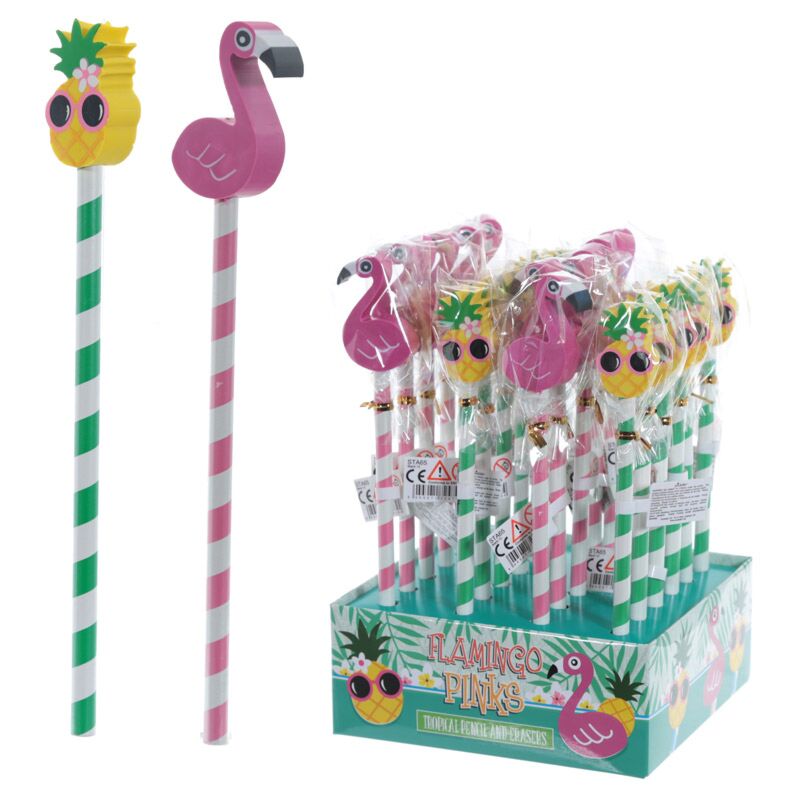 ギャラリービューアに画像をロードする, Flamingo en ananas - gum potlood