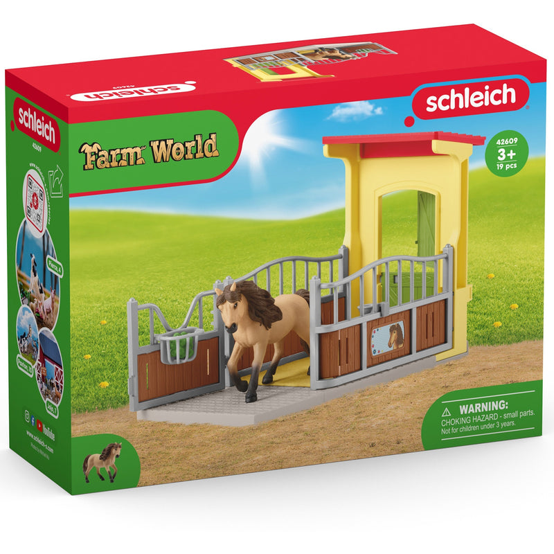 Load image into Gallery viewer, Schleich FARM WORLD Ponystal met Ijslanderhengst 42609