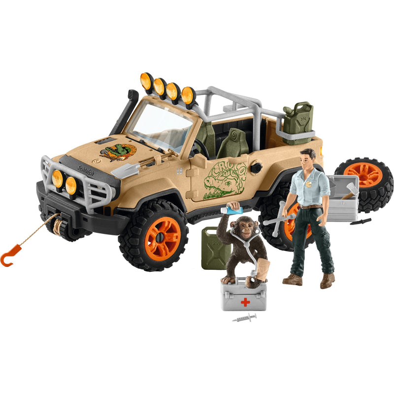 Cargue la imagen en el visor de la galería, Schleich WILD LIFE SUV 4X4 met Lier 42410