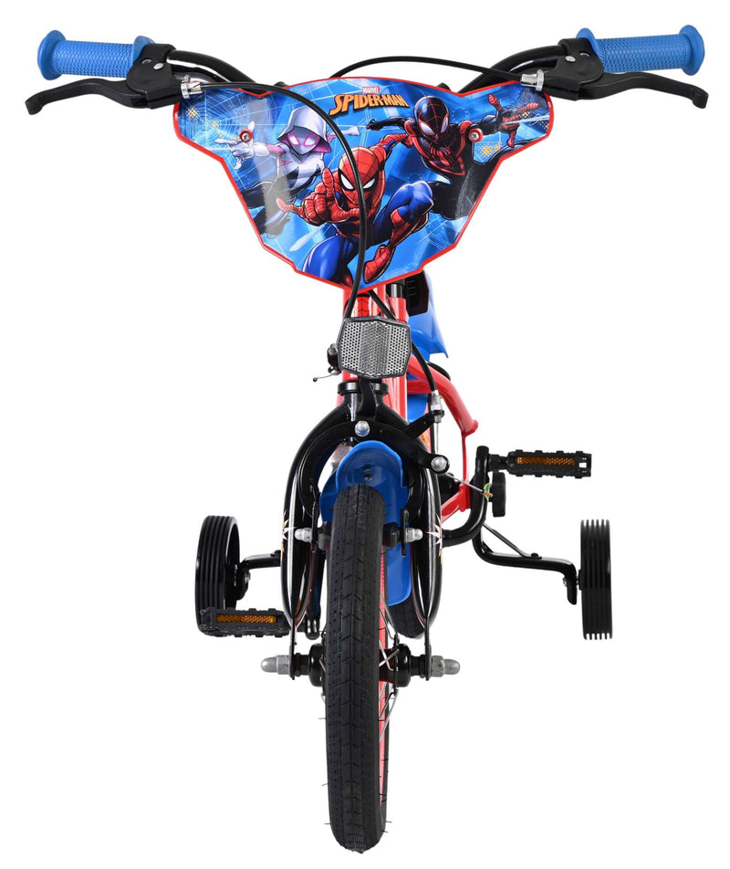 Load image into Gallery viewer, Spiderman spider-man kinderfiets - jongens - 12 inch - blauw rood - twee handremmen