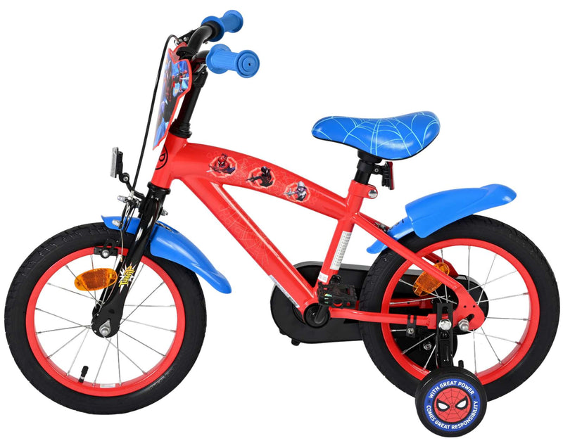 Load image into Gallery viewer, Spiderman marvel spider-man kinderfiets - jongens - 14 inch - rood blauw