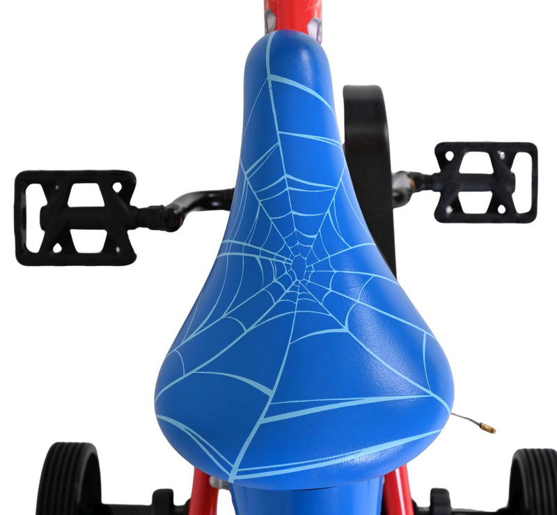 Load image into Gallery viewer, Spiderman spider-man kinderfiets - jongens - 14 inch - blauw rood - twee handremmen