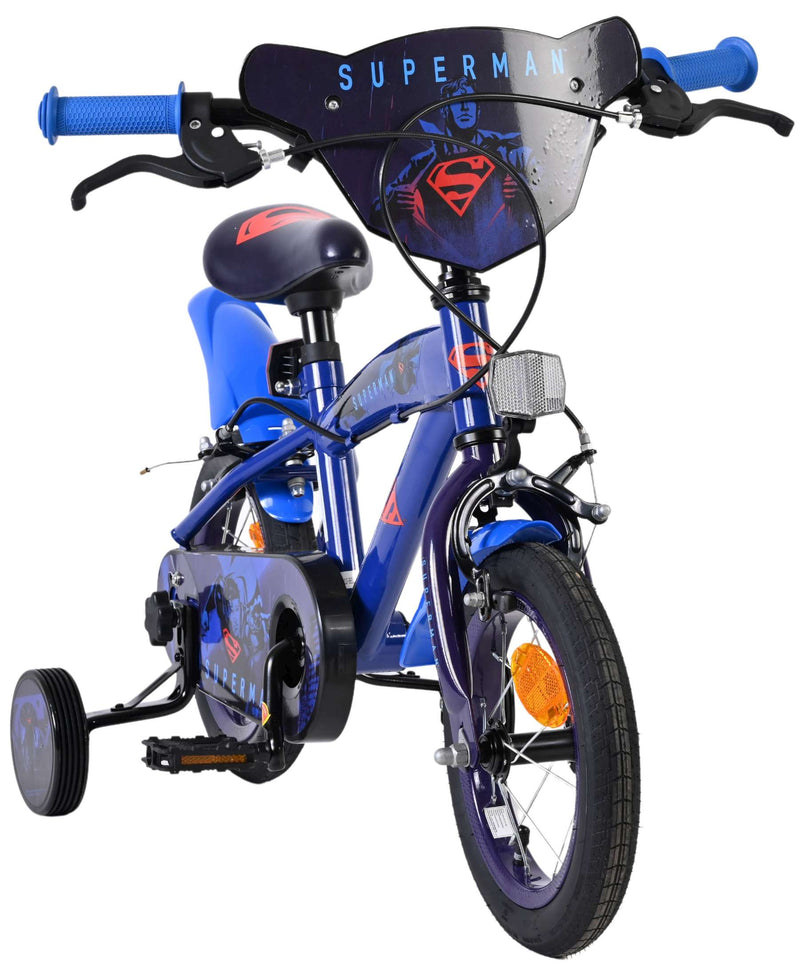 Chargez l'image dans la visionneuse de la galerie, Superman kinderfiets - jongens - 12 inch - blauw - twee handremmen