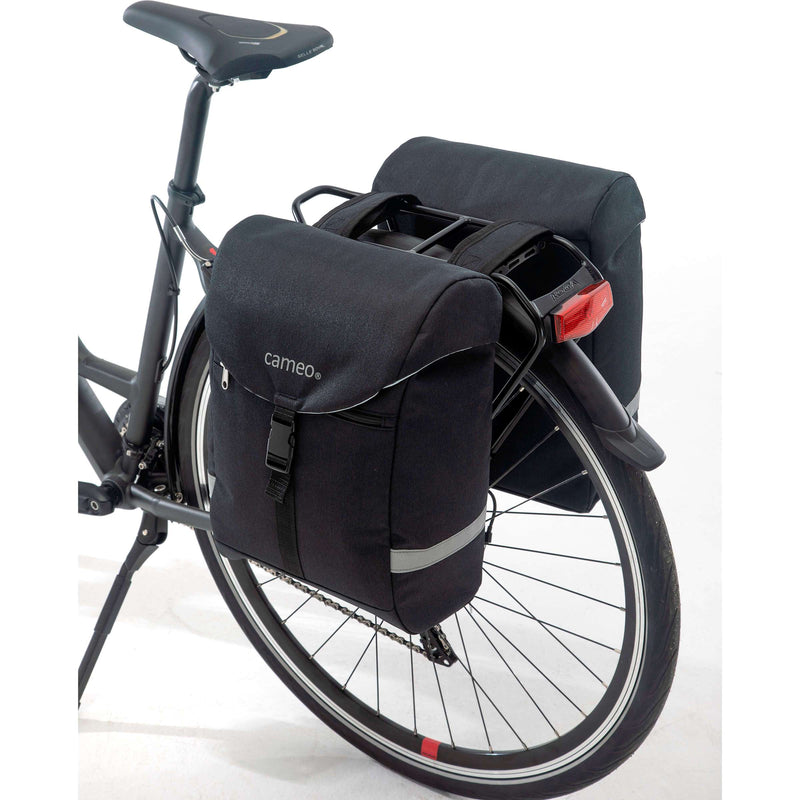 Load image into Gallery viewer, Cameo Sports Dubbele Fietstas Zwart 28L