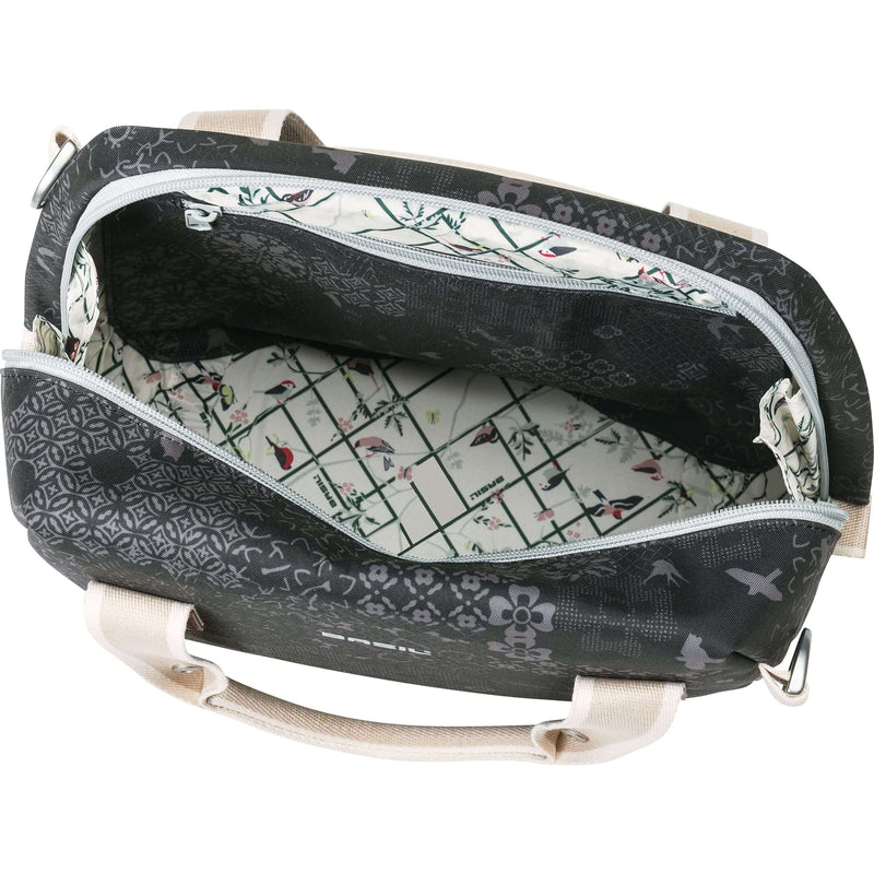 Load image into Gallery viewer, Basil Bohème City Bag - elegante groene hand-, schouder- en stuurtas voor dames, geschikt voor elektrische fietsen en stadsfietsen - zwart