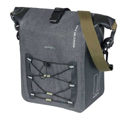 Load image into Gallery viewer, Basil Navigator Storm M - Sportieve en functionele enkele fietstas - Zwart