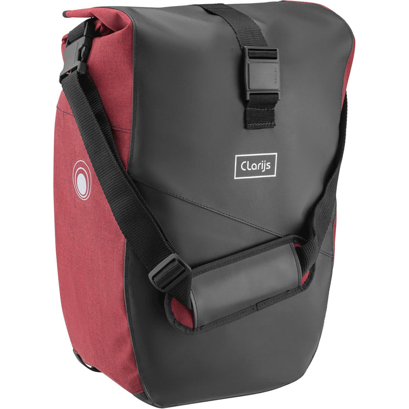 Load image into Gallery viewer, Clarijs fietstas solobag 24l zwart-rood