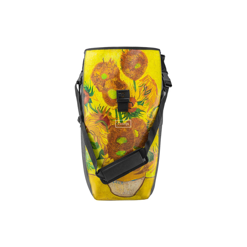 Load image into Gallery viewer, Clarijs fietstas solobag 24l van gogh sunflowers