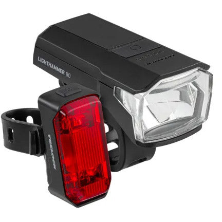 Chargez l'image dans la visionneuse de la galerie, Trelock verlichtingsset lighthammer 80 80lux usb