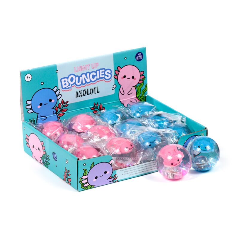 Cargue la imagen en el visor de la galería, Axolotl hoogstuiterende led flitsende stuiterbal