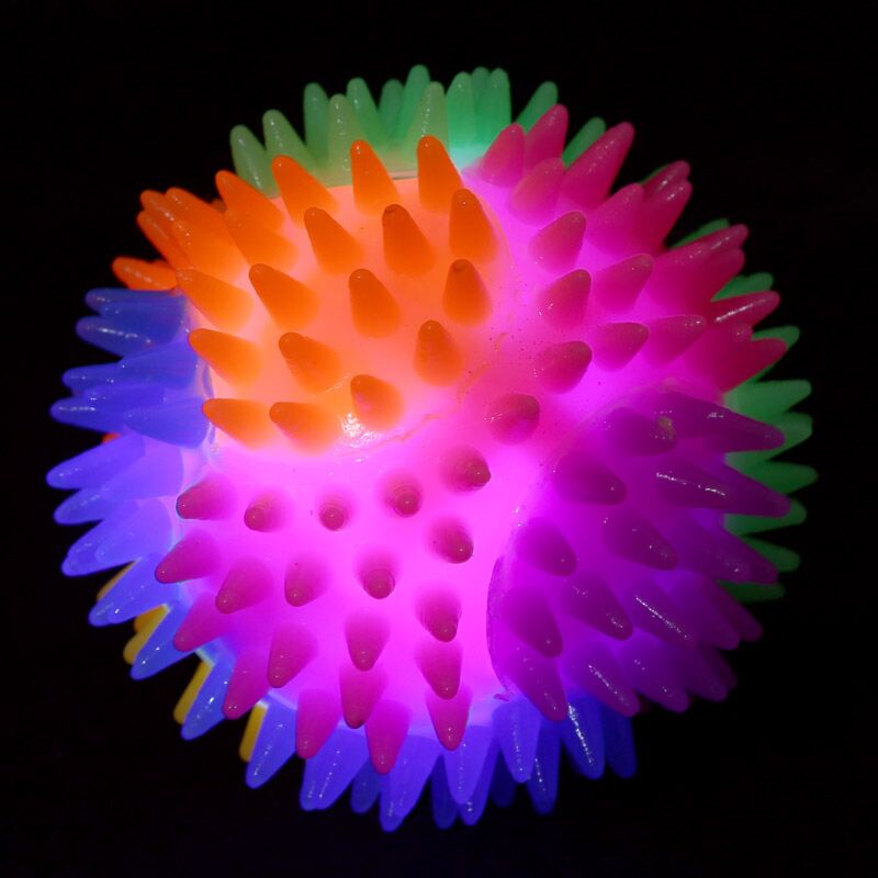 Cargue la imagen en el visor de la galería, Puntige stuiterbal met led 7cm