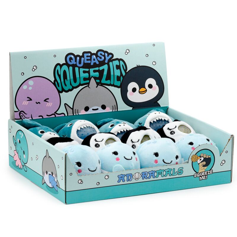 Chargez l'image dans la visionneuse de la galerie, Queasy squeezies adoramals zeehond octopus haai pinguïn knijp speelgoed