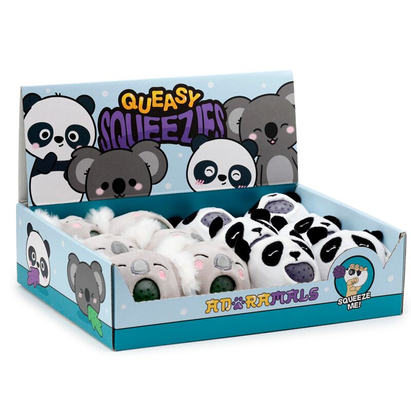 Load image into Gallery viewer, Queasy squeezies adoramals panda en koala knijp speelgoed