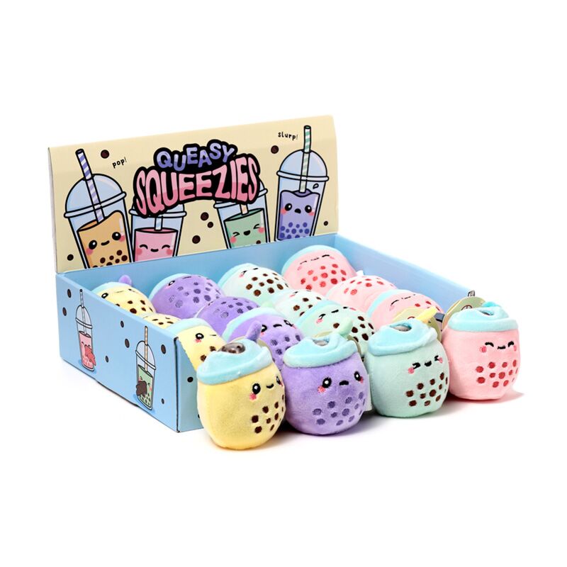 Cargue la imagen en el visor de la galería, Queasy squeezies foodiemals bubble tea knijp speelgoed
