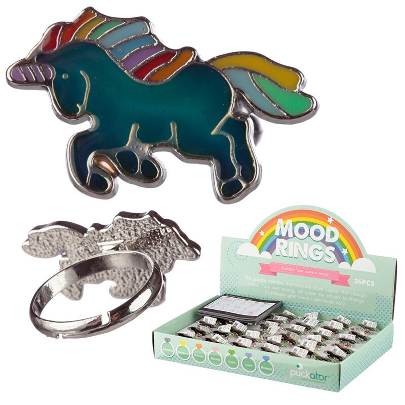 ギャラリービューアに画像をロードする, Betoverde regenboog eenhoorn kinder moodring