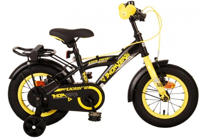 Load image into Gallery viewer, Volare Thombike Kinderfiets - Jongens - 12 inch - Zwart Geel - Twee Handremmen
