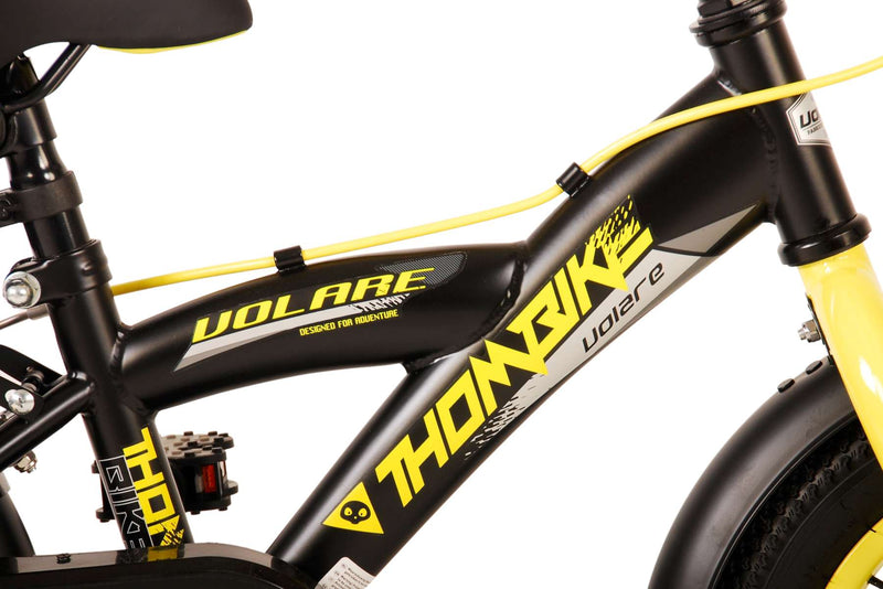 Load image into Gallery viewer, Volare Thombike Kinderfiets - Jongens - 12 inch - Zwart Geel - Twee Handremmen