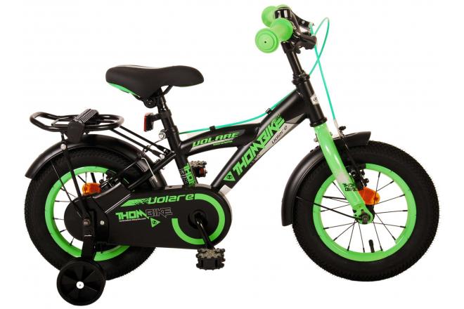 Load image into Gallery viewer, Volare Thombike Kinderfiets Jongens 12 inch Zwart Groen Twee Handremmen